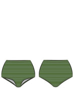 Load image into Gallery viewer, Aria Renoir High Waist Swim Pant Olive
