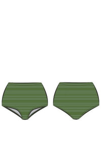 Aria Renoir High Waist Swim Pant Olive