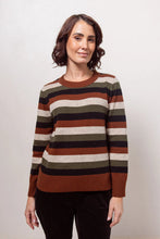 Load image into Gallery viewer, Striped Sweater  Copper Black Combo

