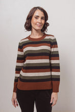 Load image into Gallery viewer, Striped Sweater  Copper Black Combo
