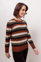 Load image into Gallery viewer, Striped Sweater  Copper Black Combo
