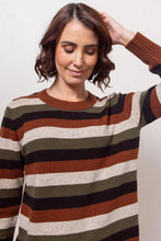 Load image into Gallery viewer, Striped Sweater  Copper Black Combo
