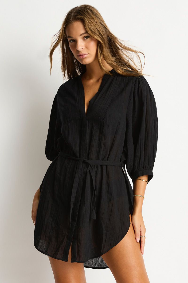 Salt Boho Shirt Black