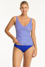 Load image into Gallery viewer, Varsity Cross Front Multifit Singlet Top / Cobalt
