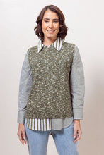 Load image into Gallery viewer, Round Neck Vest - Khaki Speckle
