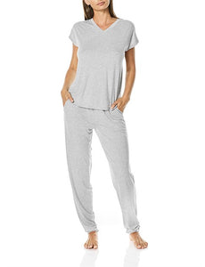 womens gingerlilly sleepwear modal grey pyjamas