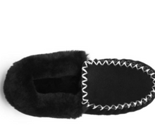 Load image into Gallery viewer, EMU Ridge Molly Moccasin Black Slippers
