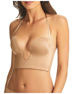 Refined 4 Way Convertible U Plunge Strapless Bustier Nude