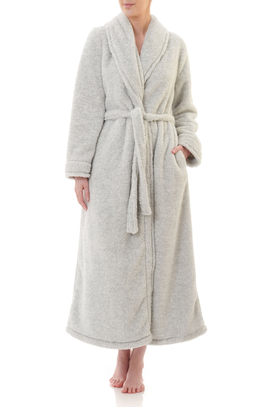 Long length Wrap Gown / Silver Marle