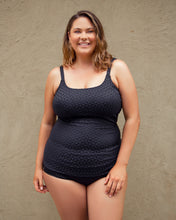 Load image into Gallery viewer, black mastectomy swimwear tankini
