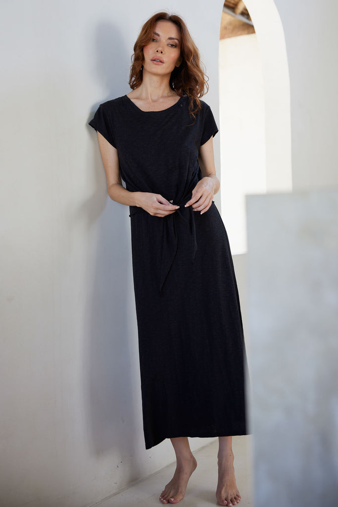 Callista Midi Dress / Black