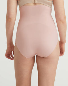 Smooth High Waist Brief With Control Panels / Blush