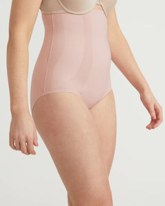 Smooth High Waist Brief With Control Panels / Blush