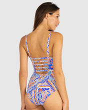 Load image into Gallery viewer, Gypsy D-E Ring Front One Piece Swimwear - Galactic Blue
