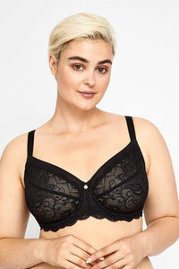 Luxury Lace Classic Non-Contour Bra / Black