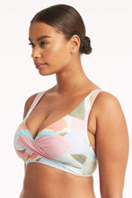Load image into Gallery viewer, Paintball Cross Front Multifit Bra Top / Sage Print
