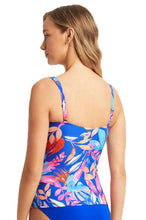 Load image into Gallery viewer, Cabana Twist Front Multifit Singlet Top - Cobalt
