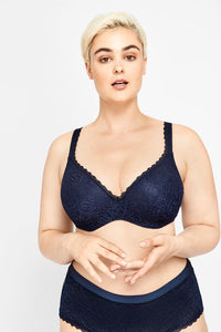 Barely There Lace Contour Bra / Navy