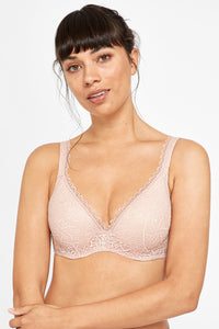 Barely There Lace Contour Bra / Nude Lace
